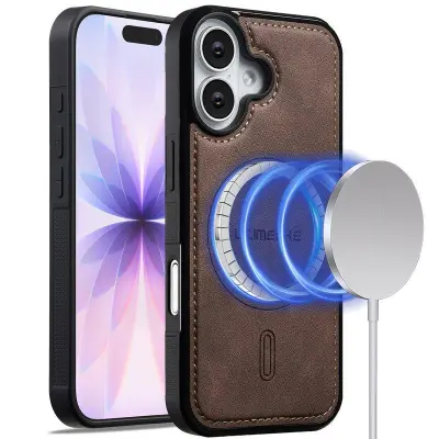 LC.IMEEKE L6 för iPhone 17 Fodral KonstLäder - Brun