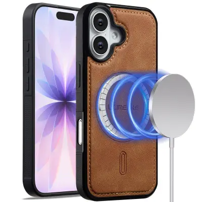 LC.IMEEKE L6 iPhone 17 Fodral KonstLäder - Brun