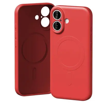 Mercury iPhone 17 Mobilskal MagSafe Semi-Silicone - Röd