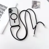 Mobilskal till iPhone 17 MagSafe med Axelrem - Svart
