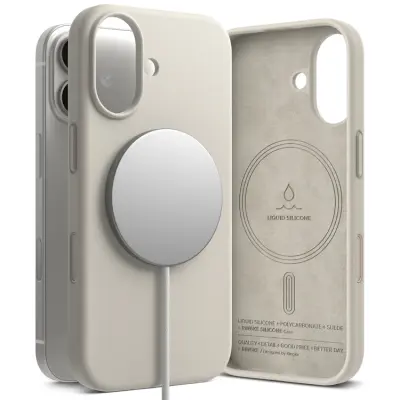 Ringke iPhone 17 Mobilskal Magsafe Magnetic Silikon - Stone