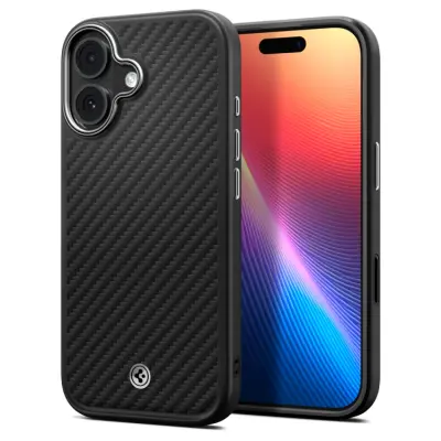 Spigen iPhone 17 Mobilskal Magsafe Enzo Aramid - Svart/Silver