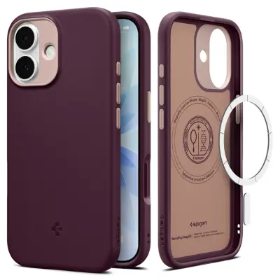 Spigen iPhone 17 Mobilskal Magsafe Nano Pop - Burgundy Bean