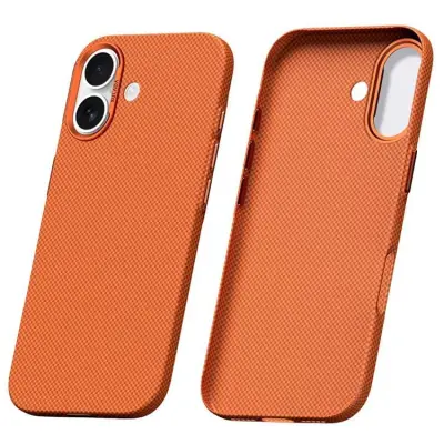 SULADA iPhone 17 Mobilskal Grid TextuRöd (Orange)