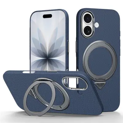 SULADA iPhone 17 Mobilskal MagSafe Grid Texture - Blå (Titanblå)