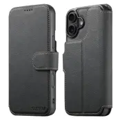 SUTENI iPhone 17 Plånboksfodral Detachable Q-05 - Svart