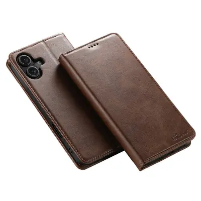 SUTENI iPhone 17 Plånboksfodral Konstläder - Brun