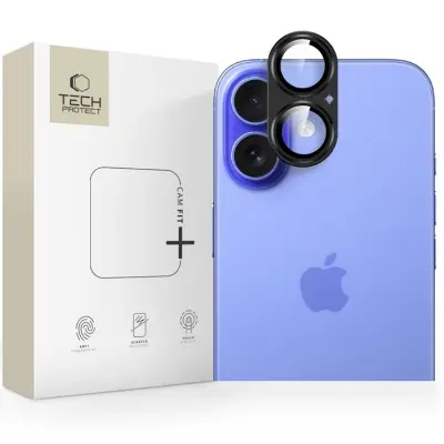 Tech-Protect iPhone 17 Härdat Glas Kameraskydd - Svart