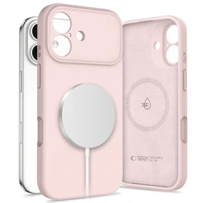 Tech-Protect iPhone 17 Mobilskal Magsafe Silikon - Pearl Rosa