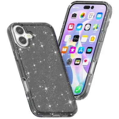 Trolsk Glittery Hard Case (iPhone 17) - Svart