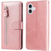Trolsk Plånboksfodral med Dragkedja och Stativfunktion (iPhone 17) - Rosa