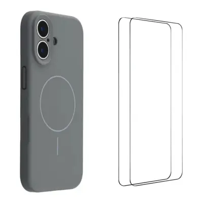 WANLONFENG iPhone 17 Mobilskal MagSafe Med 2Pcs Härdat Glas XQ1