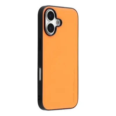 X-LEVEL Bojue-3 iPhone 17 Mobilskal Läderbelagd PC+TPU Orange