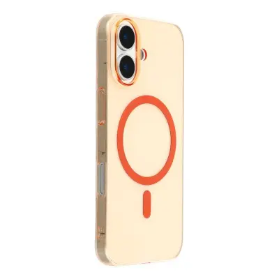 X-LEVEL iPhone 17 Mobilskal MagSafe Transparent Orange Slim Cover