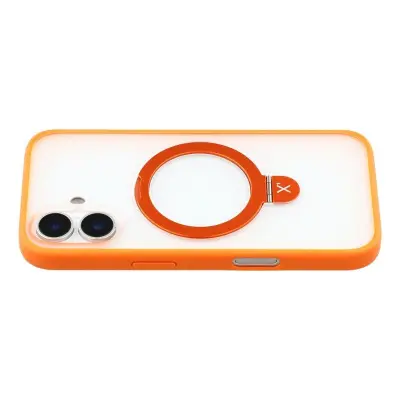 X-LEVEL iPhone 17 Mobilskal Metal Kickstand TPU PC Orange