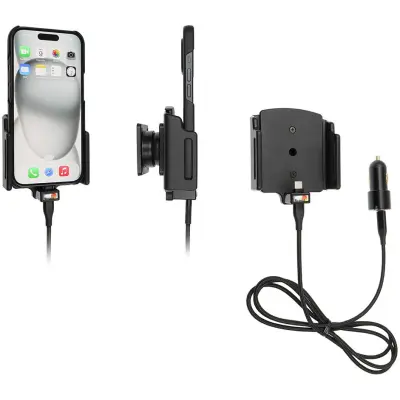 Brodit Aktiv hållare med USB-C-laddning 721370 (iPhone 18 Pro/17/17 Pro/16e/16/16 Pro/15/15 Pro)