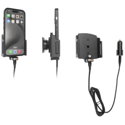 Brodit Aktiv hållare med USB-C-laddning 721376 (iPhone 18 Pro/17/17 Pro/16e/16/16 Pro/15/15 Pro)