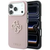 Guess Mobilskal För iPhone 18 Pro/17 Pro Grained&Big Resin Logo