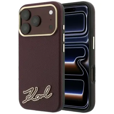 Karl Lagerfeld Mobilskal För iPhone 18 Pro/17 Pro Magsafe Grained Resin