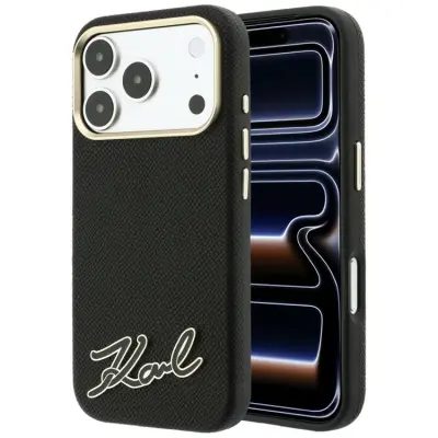 Karl Lagerfeld Mobilskal För iPhone 18 Pro/17 Pro Magsafe Grained Resin