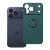 Mobilskal för iPhone 18 Pro Silikon Ring - Grön