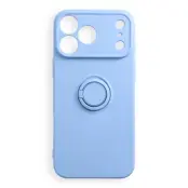 Mobilskal för iPhone 18 Pro Silikon Ring - Ljusblå