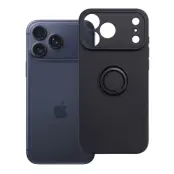 Mobilskal för iPhone 18 Pro Silikon Ring - Svart