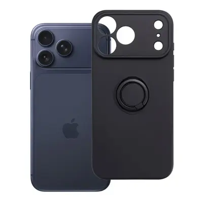 Mobilskal för iPhone 18 Pro Silikon Ring - Svart