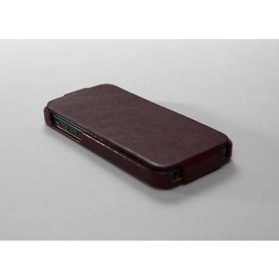 AVOC Toscana Folder Flipfodral till Apple iPhone 5/5S/SE (Vinröd)