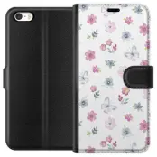 Blommor och fjärillar plånboksfodral till Apple iPhone 5s