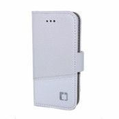 CoveredGear Dual Embossed Plånboksfodral till iPhone 5/5S/SE - Vit