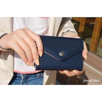 Crown Smart Fold plånbok-mobilväska (Blå)