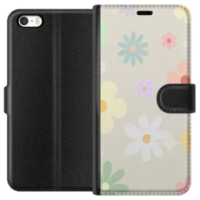 Plånboksfodral till Apple iPhone 5s med fejdande blommor