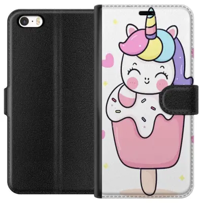 Plånboksfodral till Apple iPhone 5s med Glad enhörning