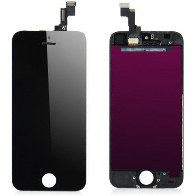 iPhone 5S Ytterglas med LCD - Svart