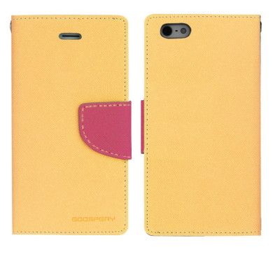 Mercury Fancy Diary Plånboksfodral till Apple iPhone 5/5S/SE (Gul)