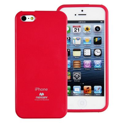 Mercury Pearl Jelly FlexiCase Skal till Apple iPhone 5/5S/SE (Magenta)
