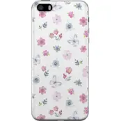 Mobilskal till Apple iPhone 5s med Blommor och fjärillar