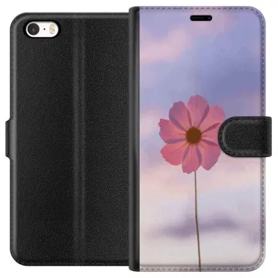 Plånboksfodral till Apple iPhone 5s med Rosa blomma
