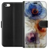 Silkesblommor plånboksfodral till Apple iPhone 5s