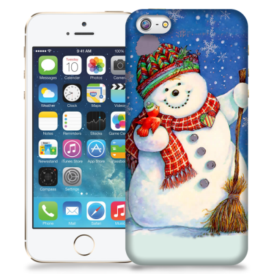 Skal till Apple iPhone 5/5S/SE - Snögubbe