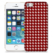 Skal till Apple iPhone 5/5S/SE - Mönstrat tyg - Röd
