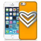 Skal till Apple iPhone 5/5S/SE - Steel heart - Orange