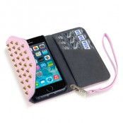 Studded Rock Chic Plånboksfodral till Apple iPhone 5/5S/SE - Rosa