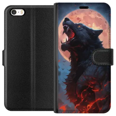 Plånboksfodral till Apple iPhone 5s med Ylande varg