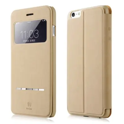 Baseus Terse Leather Cover (iPhone 6(S) Plus) - Brun
