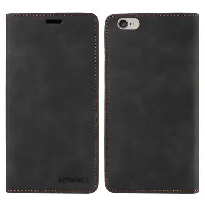 BETOPNICE 003 iPhone 6 Plus/7 Plus/8 Plus Plånboksfodral TPU+PU - Svart