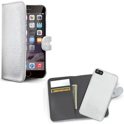 Celly Magnet Wallet (iPhone 6 Plus) - Vit