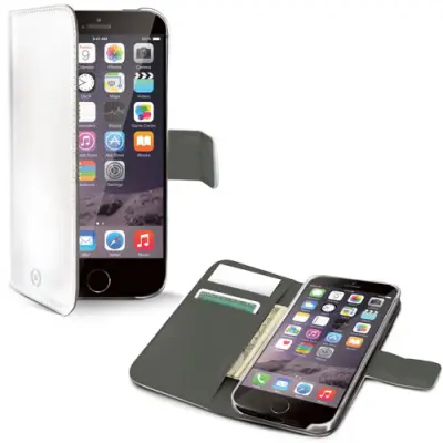 Celly Wallet Case Apple iPhone 6(S) Plus - Vit