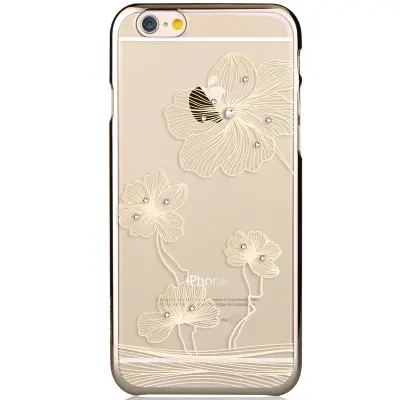 Comma BaksideSkal till Apple iPhone 6(S) Plus - Guld Blommor